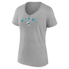 Miami Dolphins Women's Team Arc V-Neck T-Shirt | NFL US