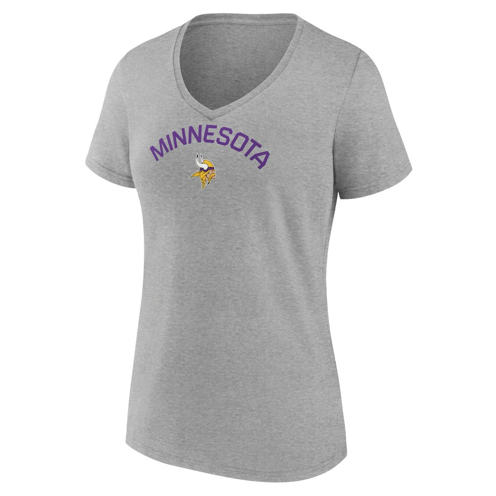 Minnesota Vikings Women's Team Arc V-Neck T-Shirt | NFL Hot