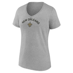 New Orleans Saints Women's Team Arc V-Neck T-Shirt | NFL Sale