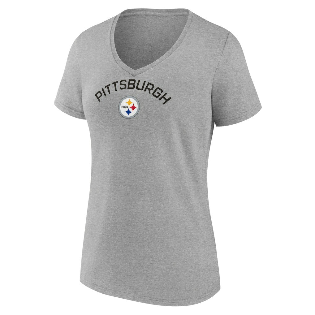Pittsburgh Steelers Women's Team Arc V-Neck T-Shirt | NFL New