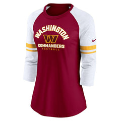 Washington Commanders Women's Fashion 3/4-Sleeve Lightweight Raglan Fashion T-Shirt | NFL US
