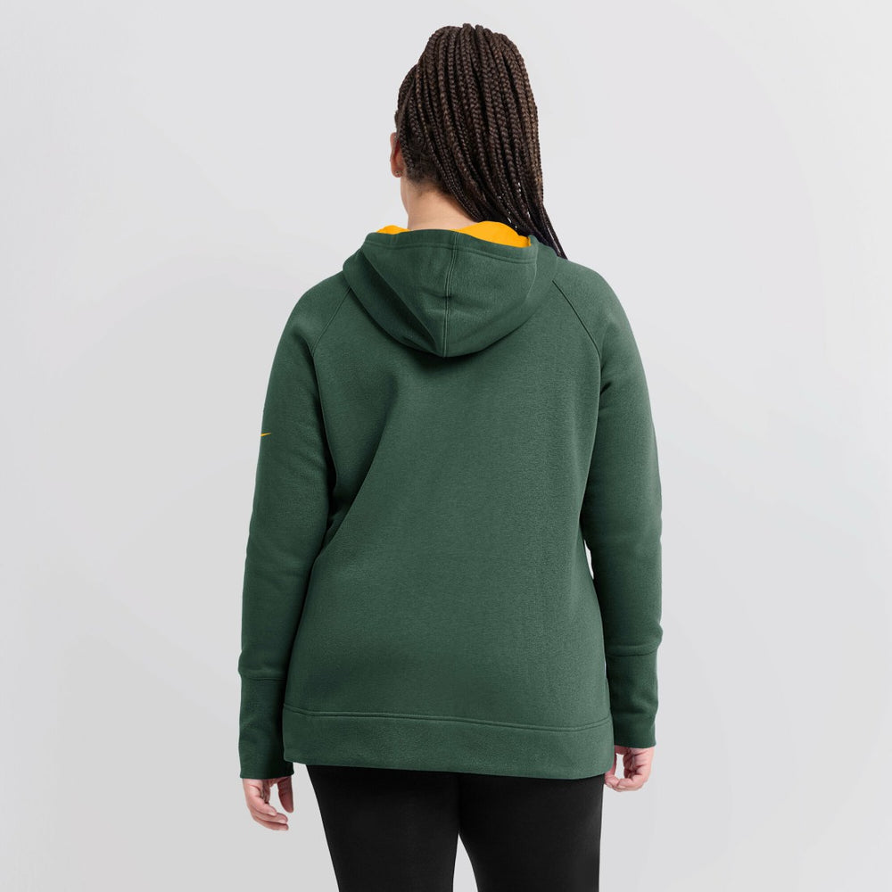 Green Bay Packers Women's Asymmetrical Raglan Full-Zip Hoodie | NFL Sale