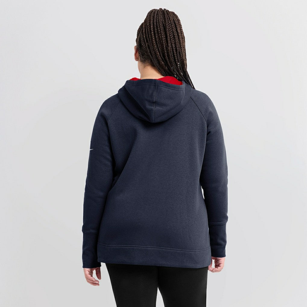 New England Patriots Women's Asymmetrical Raglan Full-Zip Hoodie | NFL US