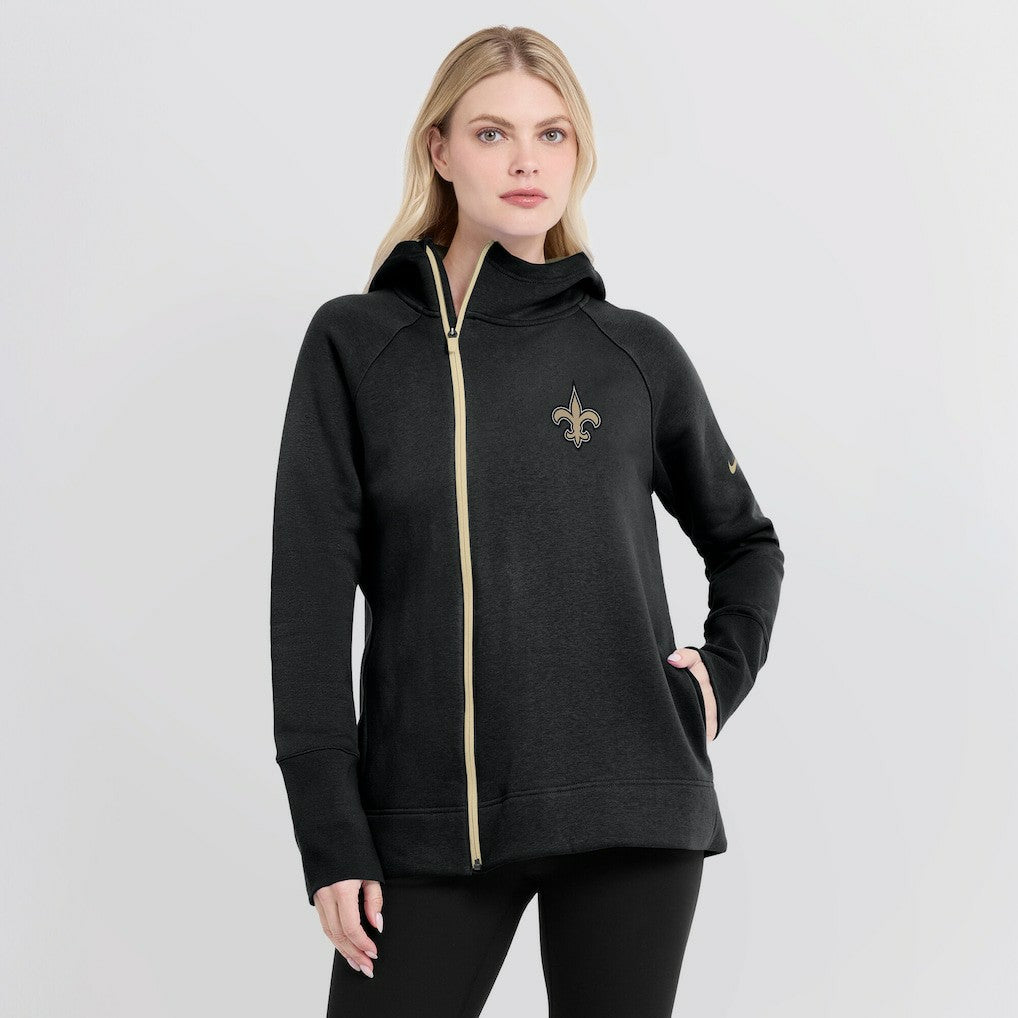 New Orleans Saints Women's Asymmetrical Raglan Full-Zip Hoodie | NFL Discount