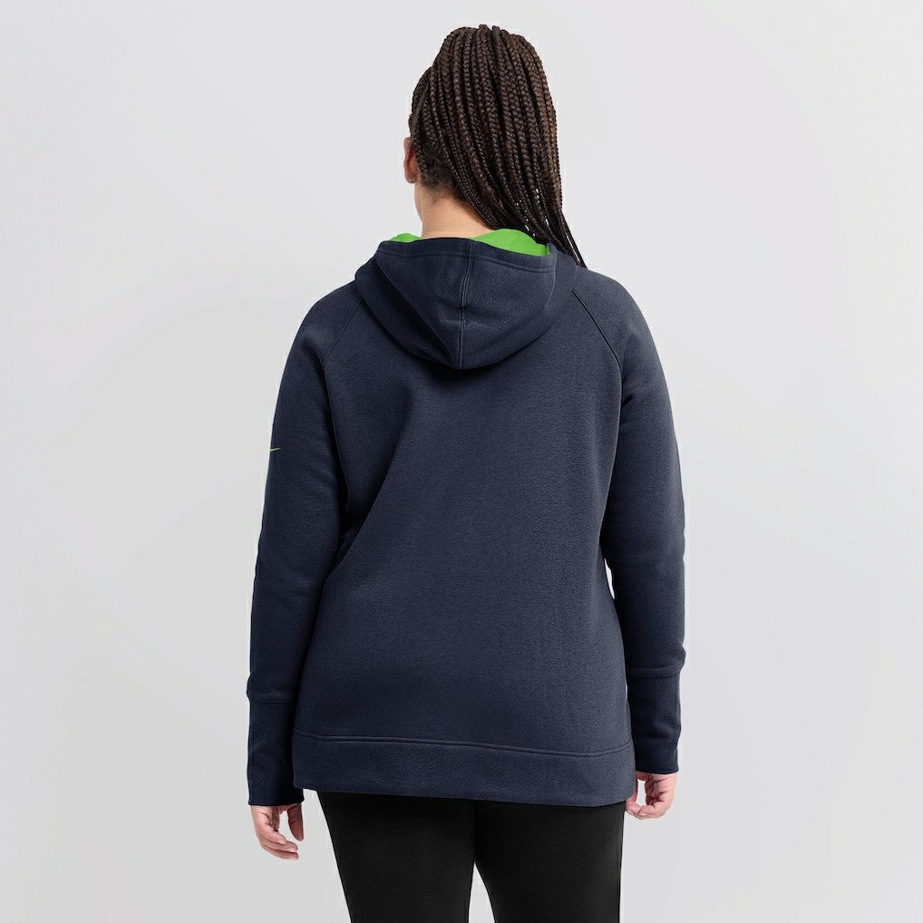 Seattle Seahawks Women's Asymmetrical Raglan Full-Zip Hoodie | NFL Online