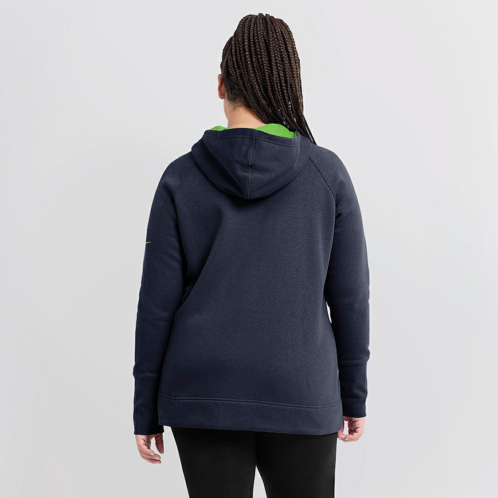 Seattle Seahawks Women's Asymmetrical Raglan Full-Zip Hoodie | NFL Online