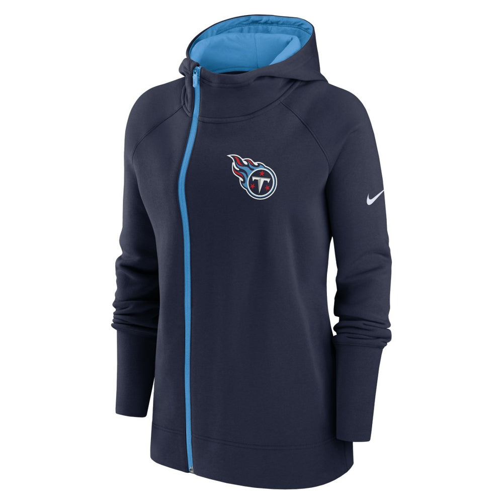 Tennessee Titans Women's Asymmetrical Raglan Full-Zip Hoodie | NFL On sale