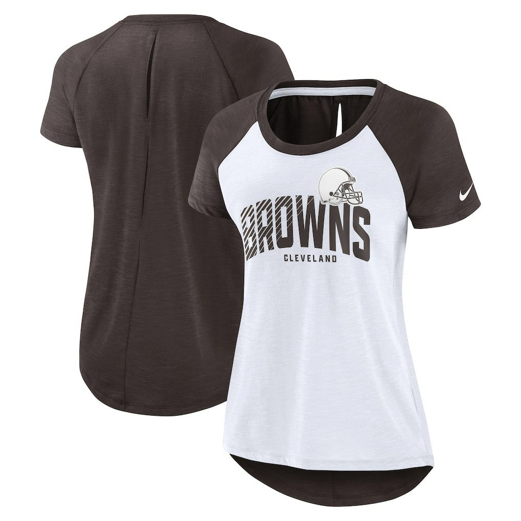 Cleveland Browns Women's Back Slit Lightweight Fashion T-Shirt | NFL Sale