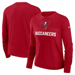 Tampa Bay Buccaneers Women's Modest Crop Performance Long Sleeve T-Shirt | NFL Sale