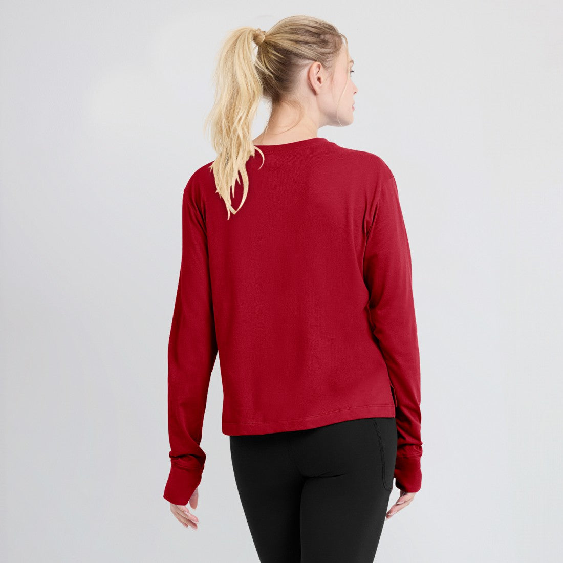 Tampa Bay Buccaneers Women's Modest Crop Performance Long Sleeve T-Shirt | NFL Sale