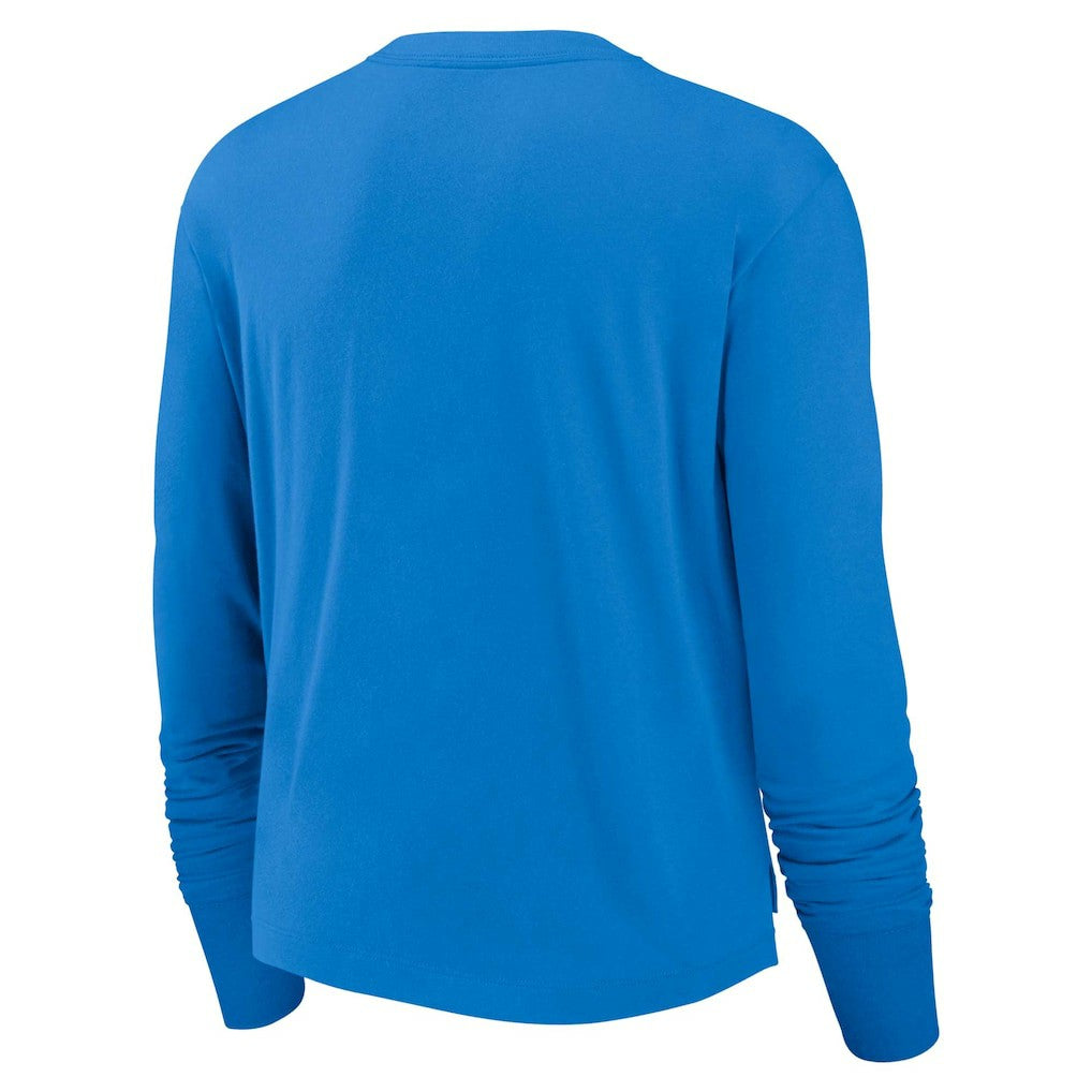 Los Angeles Chargers Women's Modest Crop Performance Long Sleeve T-Shirt | NFL Discount