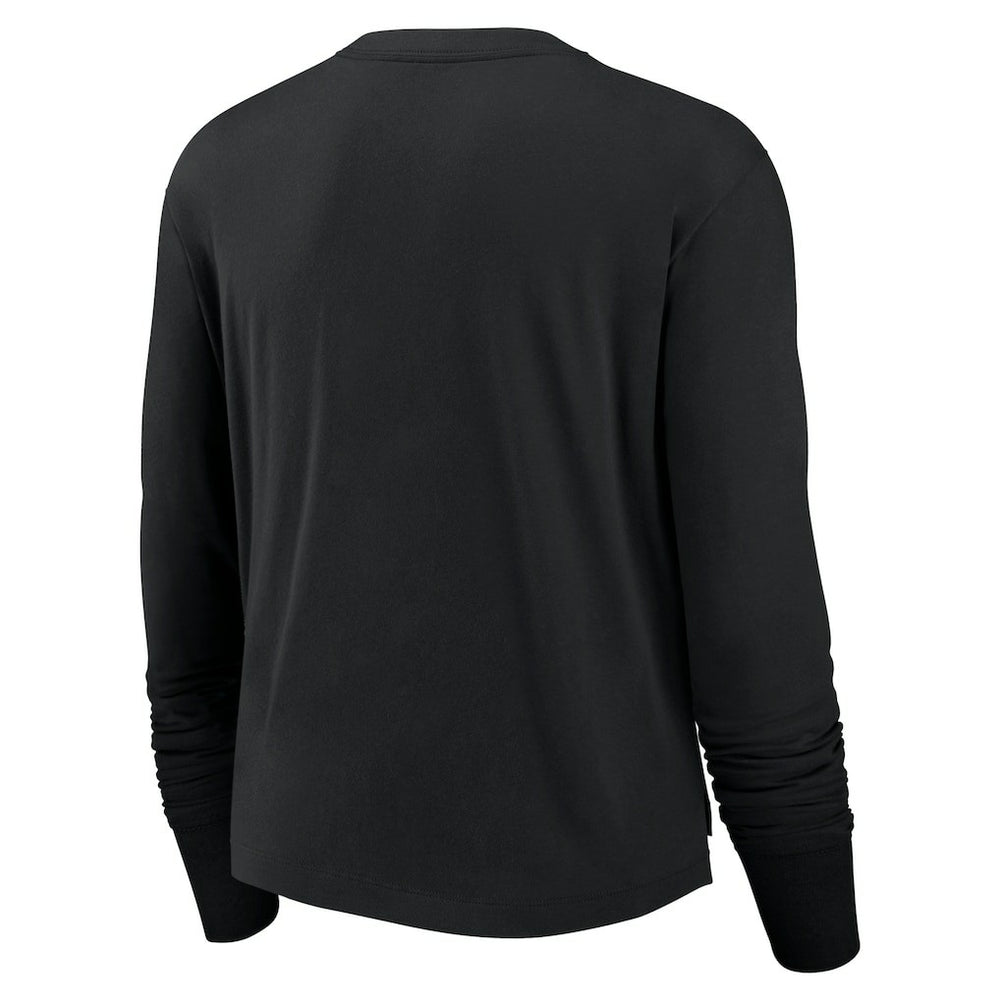 Las Vegas Raiders Women's Modest Crop Performance Long Sleeve T-Shirt | NFL On sale