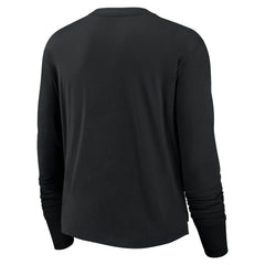 Las Vegas Raiders Women's Modest Crop Performance Long Sleeve T-Shirt | NFL On sale