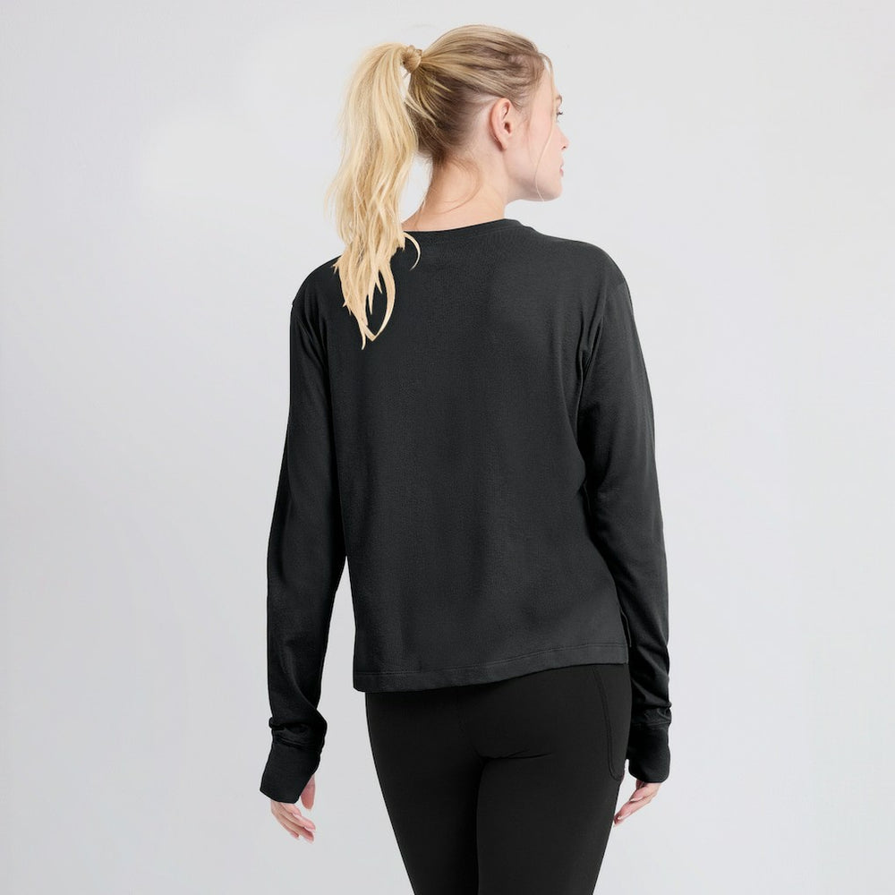 Las Vegas Raiders Women's Modest Crop Performance Long Sleeve T-Shirt | NFL On sale