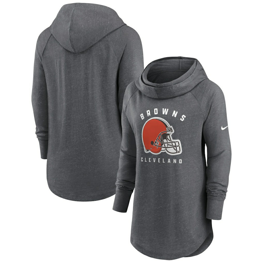 Cleveland Browns Women's Raglan Funnel Neck Pullover Hoodie | NFL Near me