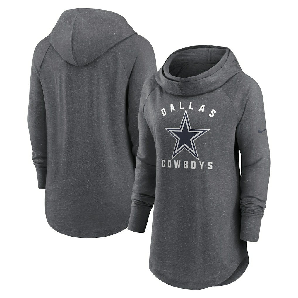 Dallas Cowboys Women's Raglan Funnel Neck Pullover Hoodie | NFL New