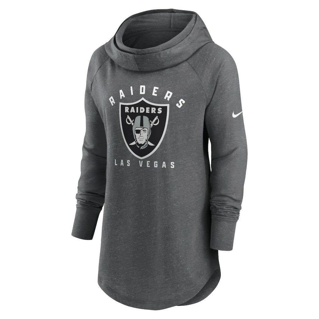 Las Vegas Raiders Women's Raglan Funnel Neck Pullover Hoodie | NFL New