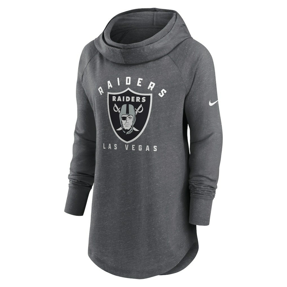 Las Vegas Raiders Women's Raglan Funnel Neck Pullover Hoodie | NFL New