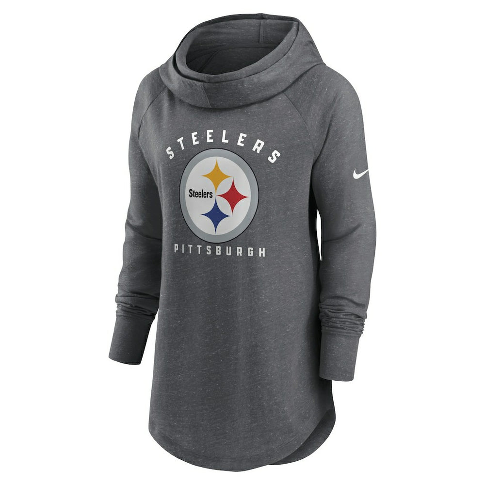 Pittsburgh Steelers Women's Raglan Funnel Neck Pullover Hoodie | NFL New