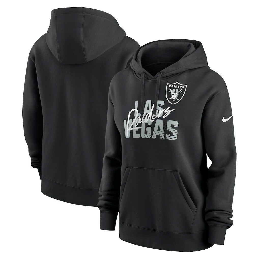 Las Vegas Raiders Women's Wordmark Club Fleece Pullover Hoodie | NFL Online