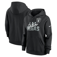 Las Vegas Raiders Women's Wordmark Club Fleece Pullover Hoodie | NFL Online