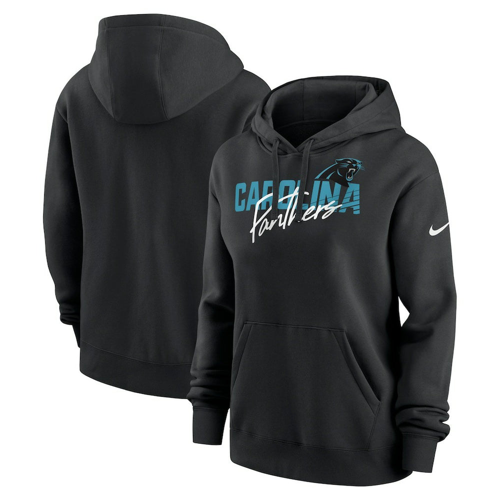 Carolina Panthers Women's Wordmark Club Fleece Pullover Hoodie | NFL Hot