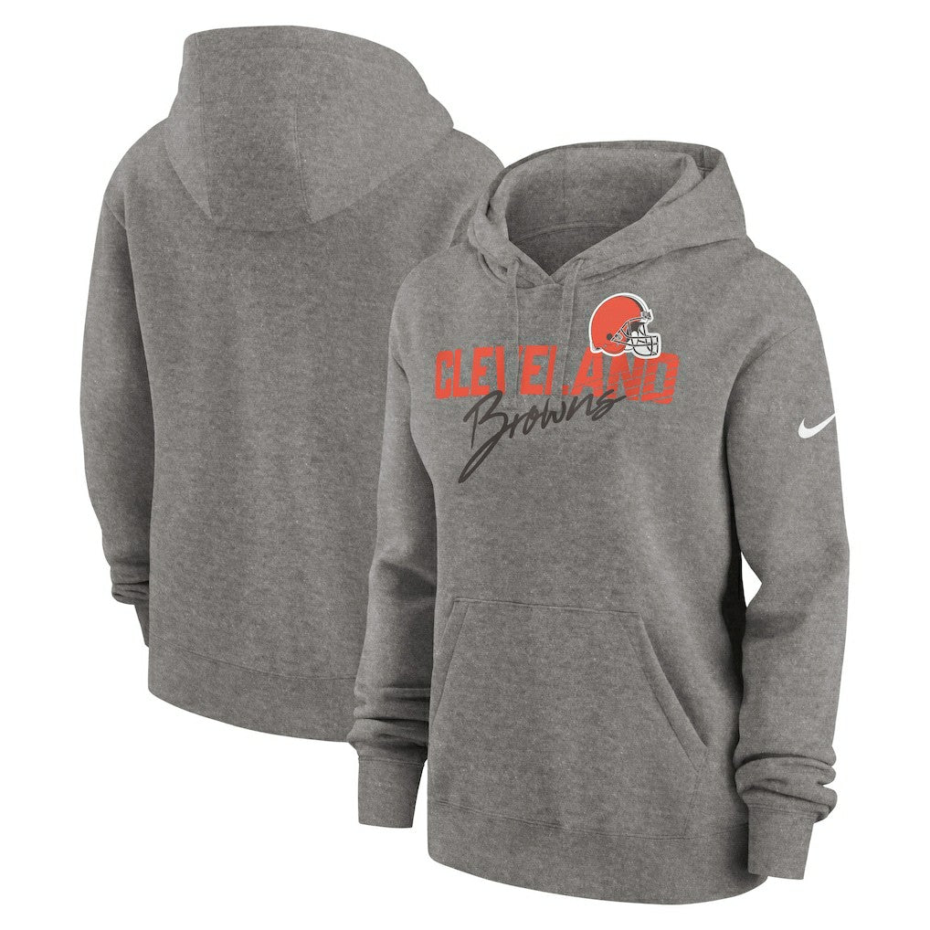 Cleveland Browns Women's Wordmark Club Fleece Pullover Hoodie | NFL Sale