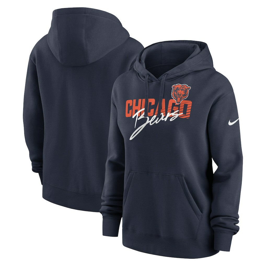 Chicago Bears Women's Wordmark Club Fleece Pullover Hoodie | NFL New