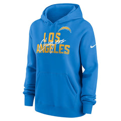 Los Angeles Chargers Women's Wordmark Club Fleece Pullover Hoodie | NFL Discount