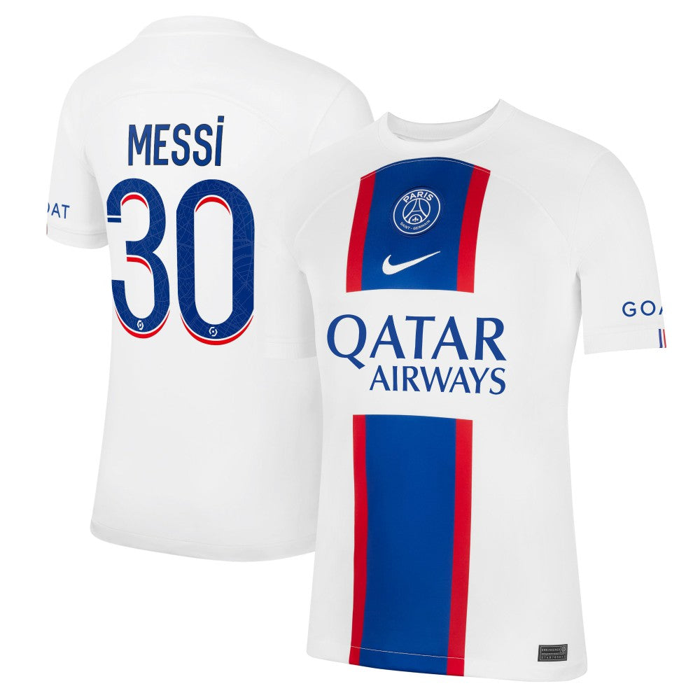 Lionel Messi Paris Saint-Germain 2022/23 Third Breathe Stadium Replica Player Jersey