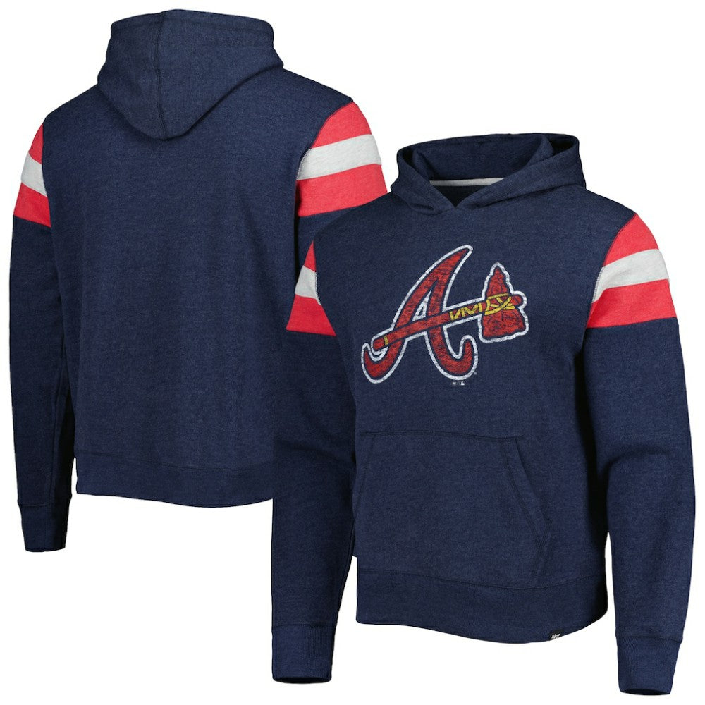 Atlanta Braves '47 Premier Nico Pullover Hoodie - MLB Hoodies