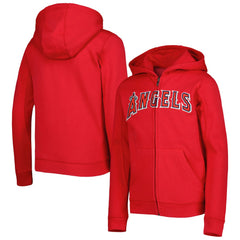 Los Angeles Angels Youth Wordmark Full-Zip Fleece Hoodie - MLB Hoodies