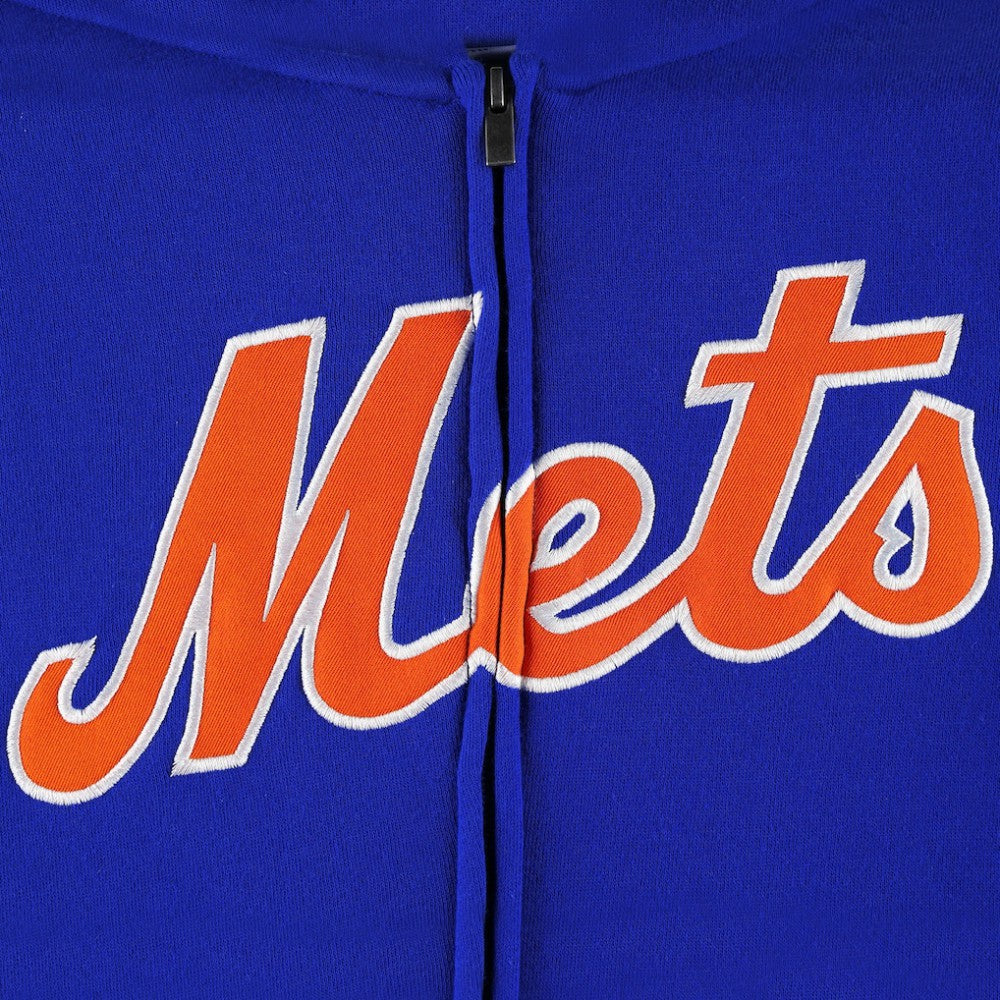 New York Mets Youth Wordmark Full-Zip Fleece Hoodie - MLB Hoodies