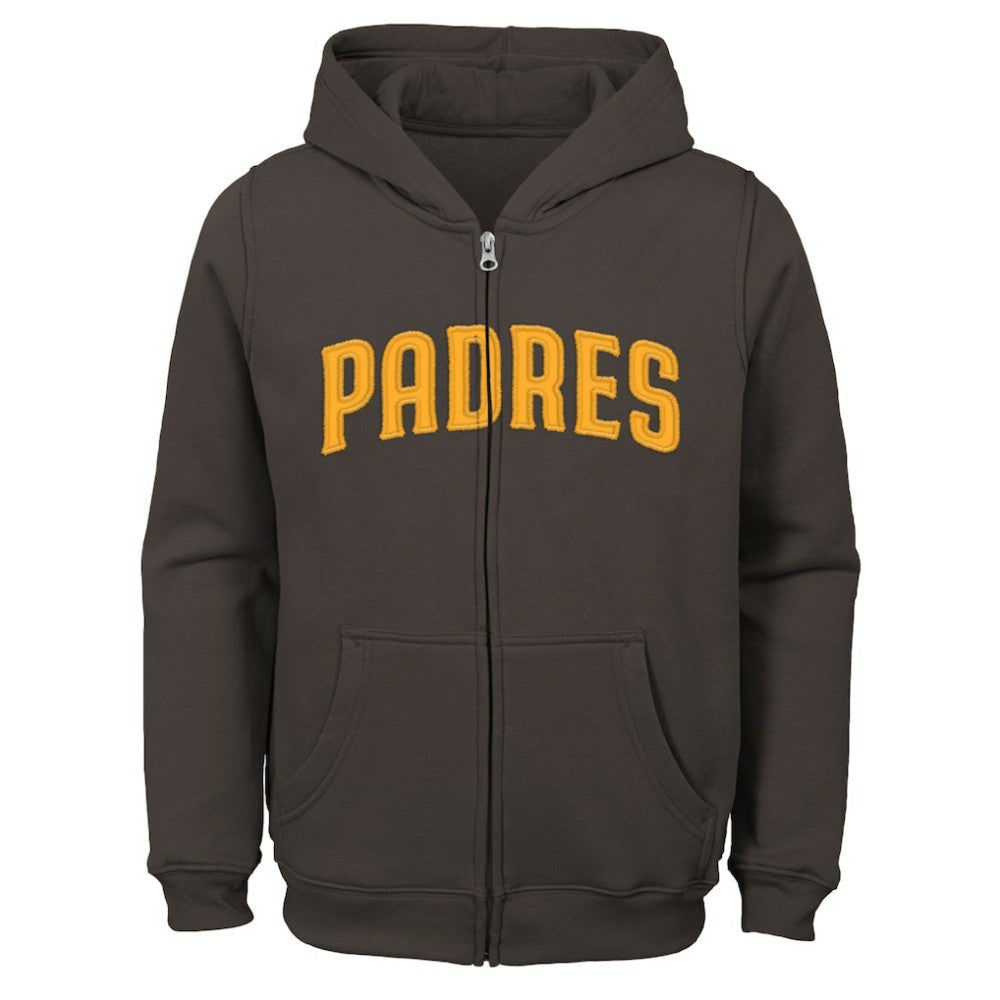San Diego Padres Youth Wordmark Full-Zip Fleece Hoodie - MLB Hoodies