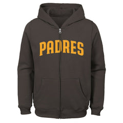San Diego Padres Youth Wordmark Full-Zip Fleece Hoodie - MLB Hoodies