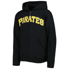 Pittsburgh Pirates Youth Wordmark Full-Zip Fleece Hoodie - MLB Hoodies