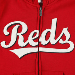 Cincinnati Reds Youth Wordmark Full-Zip Fleece Hoodie - MLB Hoodies