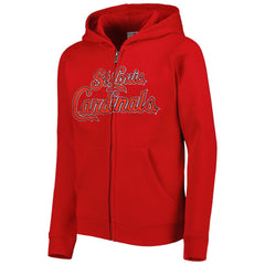 St. Louis Cardinals Youth Wordmark Full-Zip Fleece Hoodie - MLB Hoodies