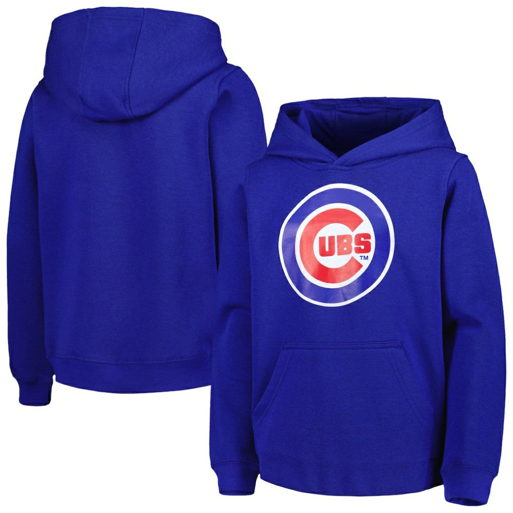 Chicago Cubs Youth Team Primary Logo Pullover Hoodie - MLB Hoodies