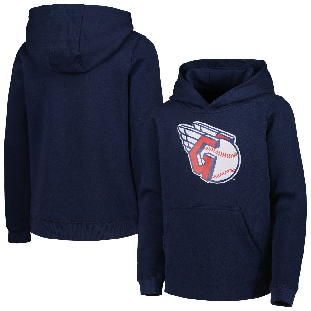 Cleveland Guardians Youth Team Primary Logo Pullover Hoodie - MLB Hoodies