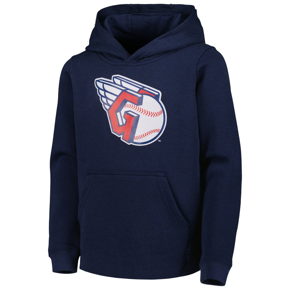 Cleveland Guardians Youth Team Primary Logo Pullover Hoodie - MLB Hoodies