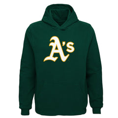 Athletics Youth Team Primary Logo Pullover Hoodie - MLB Hoodies
