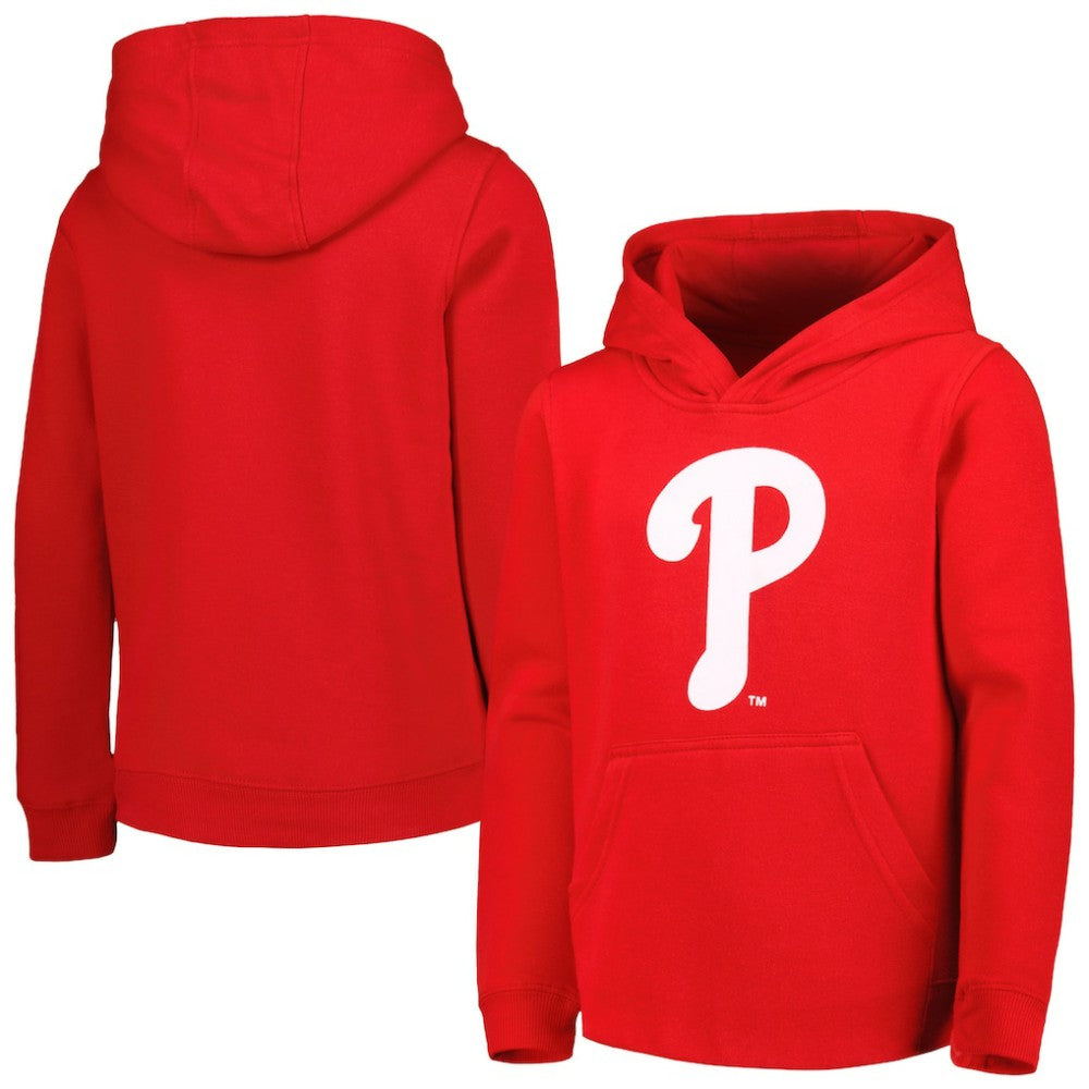 Philadelphia Phillies Youth Team Primary Logo Pullover Hoodie - MLB Hoodies