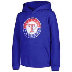 Texas Rangers Youth Team Primary Logo Pullover Hoodie - MLB Hoodies