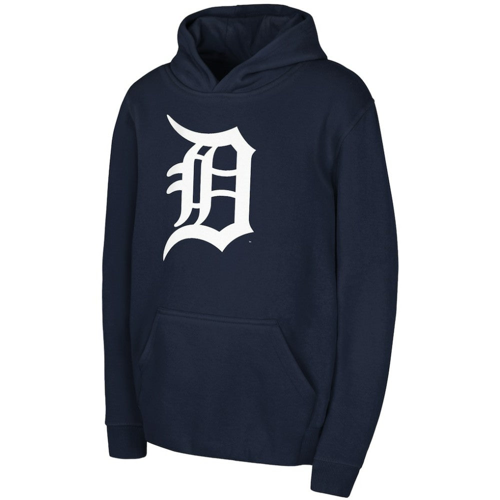 Detroit Tigers Youth Team Primary Logo Pullover Hoodie - MLB Hoodies