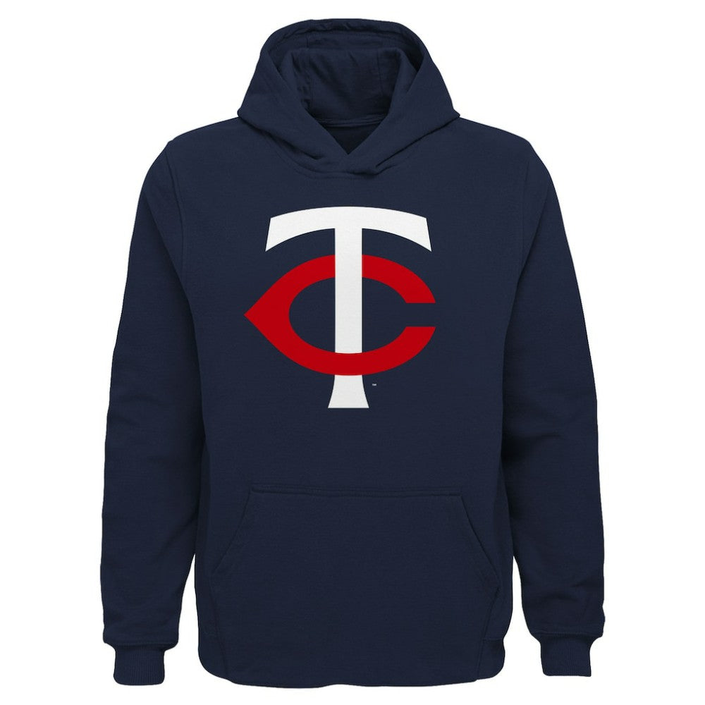 Minnesota Twins Youth Team Primary Logo Pullover Hoodie - MLB Hoodies