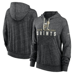 New Orleans Saints Women's Rewind Gym Vintage Lightweight Pullover Hoodie | NFL Near me