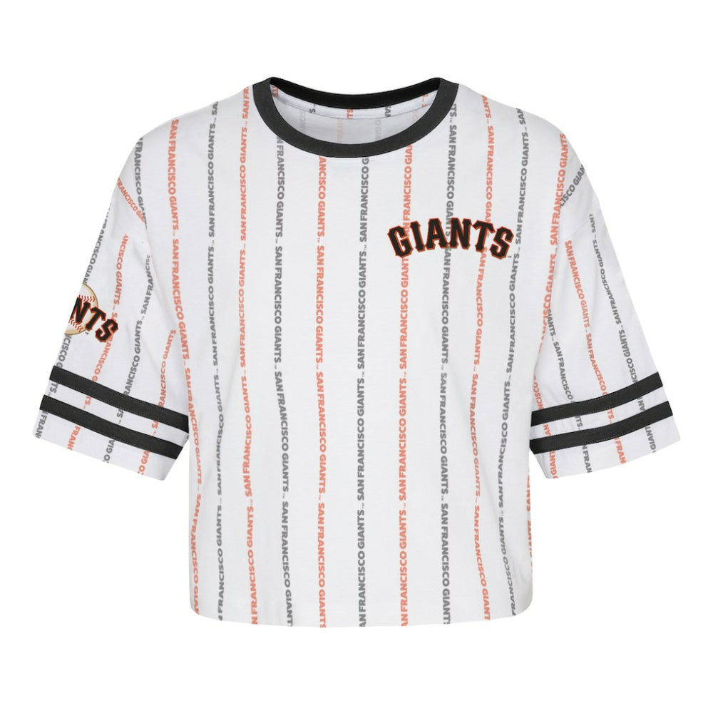 San Francisco Giants Girls Youth Ball Striped T-Shirt - MLB T-shirts