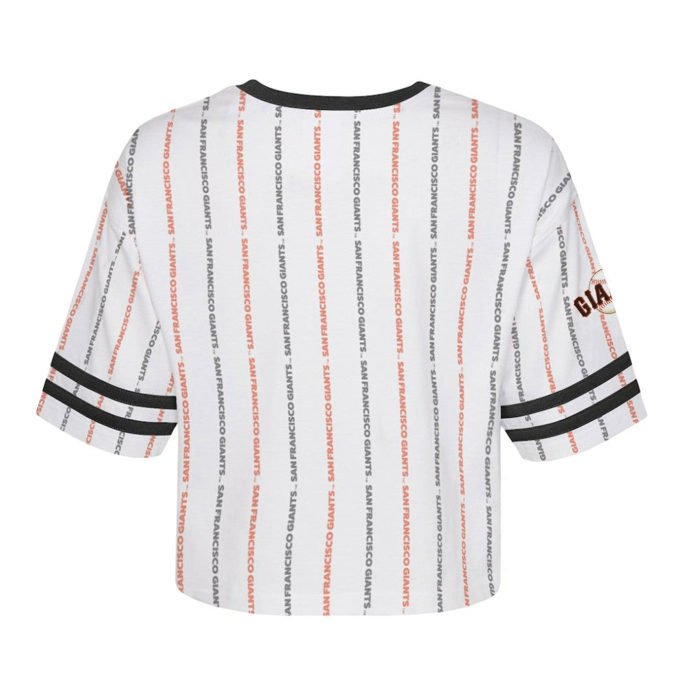 San Francisco Giants Girls Youth Ball Striped T-Shirt - MLB T-shirts