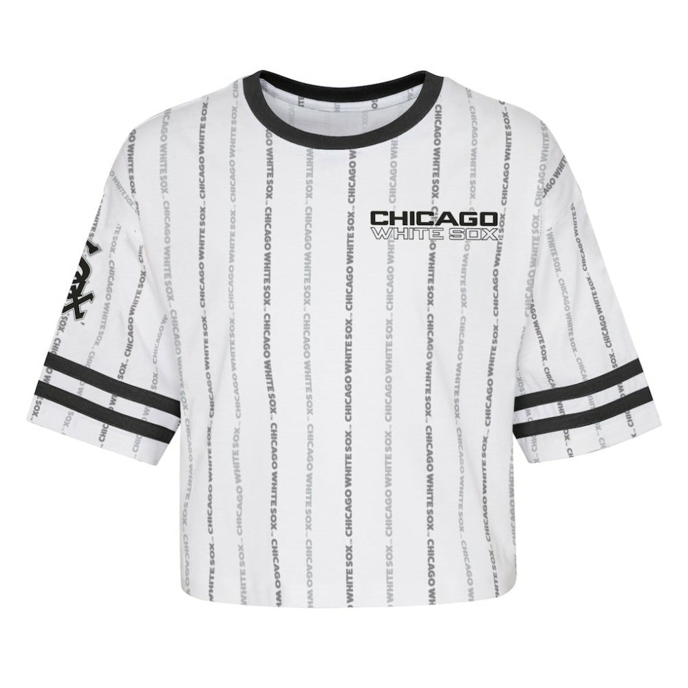 Chicago White Sox Girls Youth Ball Striped T-Shirt - MLB T-shirts